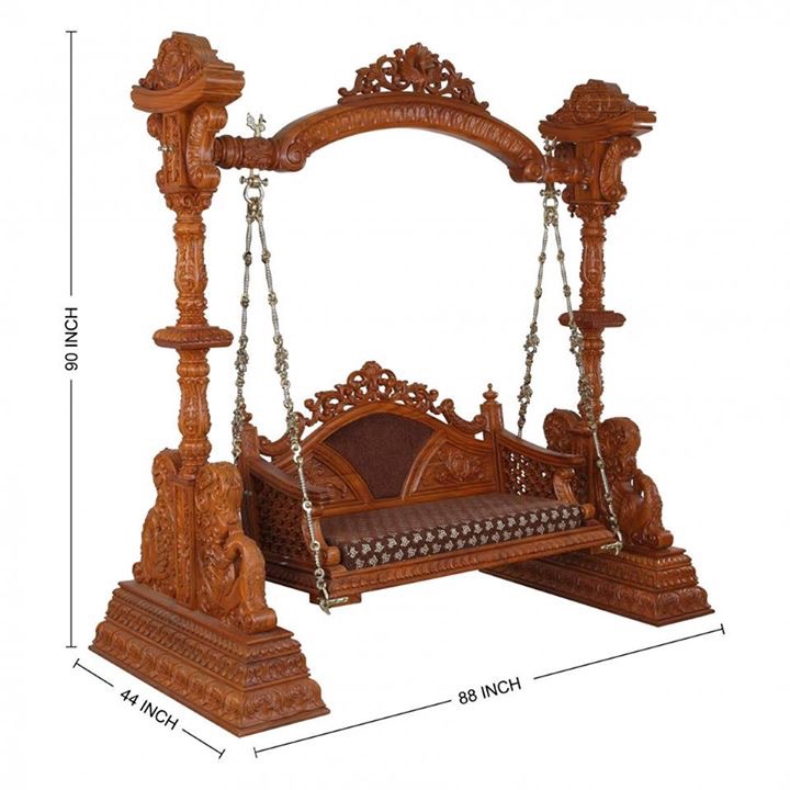 FULLY HAND CARVED TEAK WOOD SWING